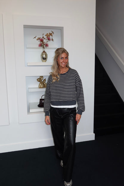 Striped Sweater Dark Grey 46018
