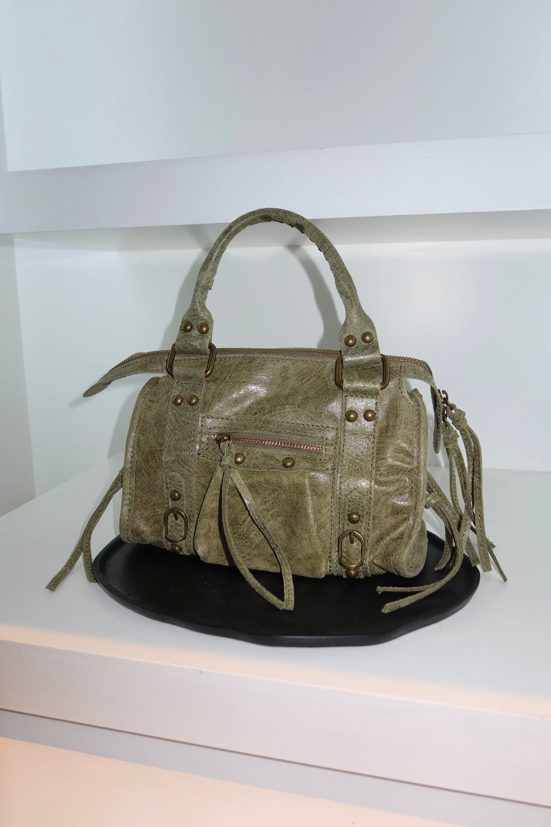 City Leather Bag Green