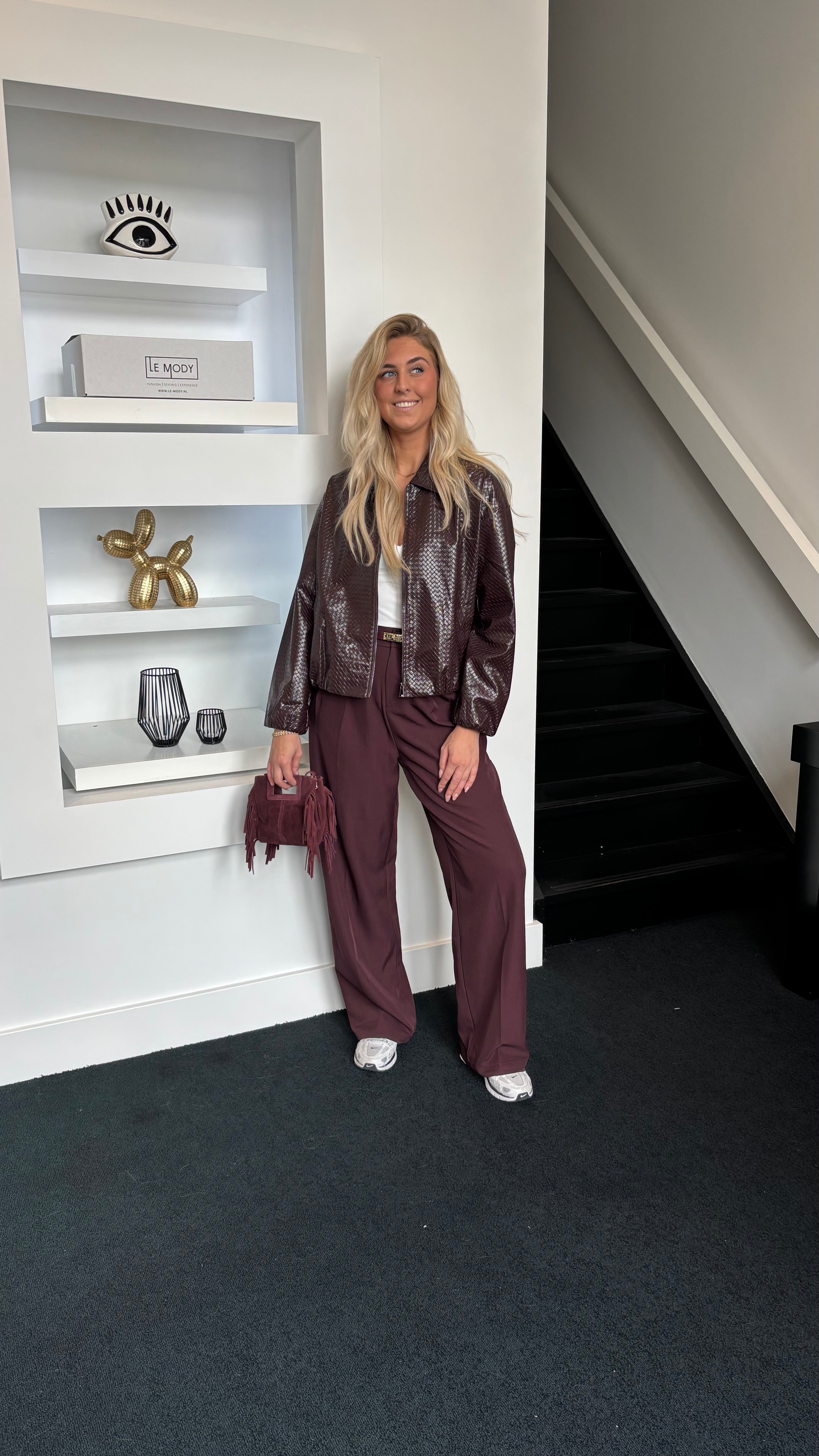 Romy Pantalon Burgundy 2473