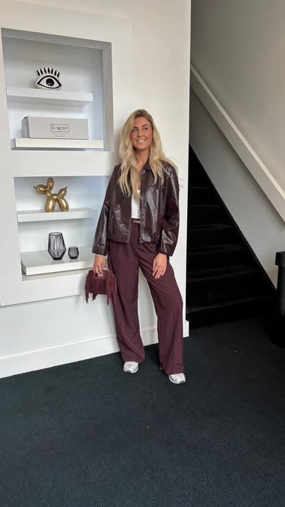 Romy Pantalon Burgundy 2473