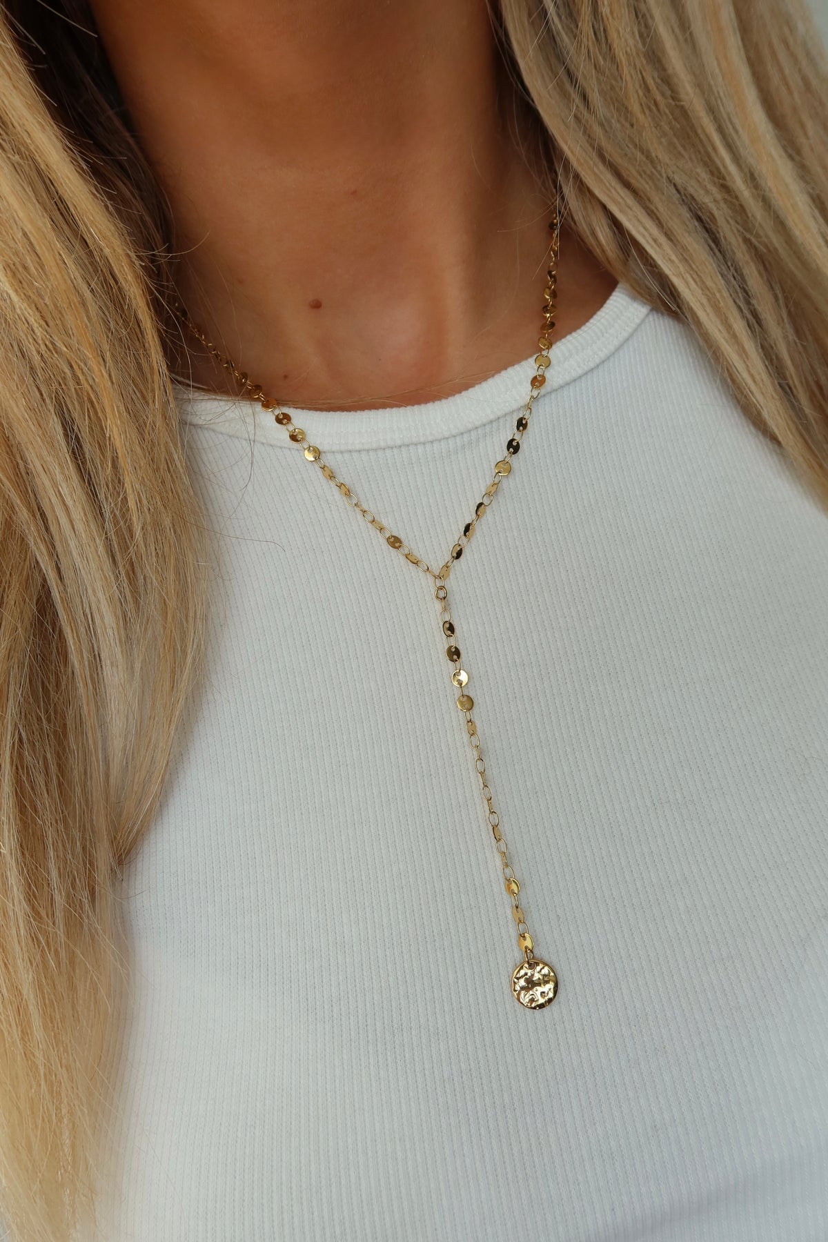 Nura Y Necklace Gold