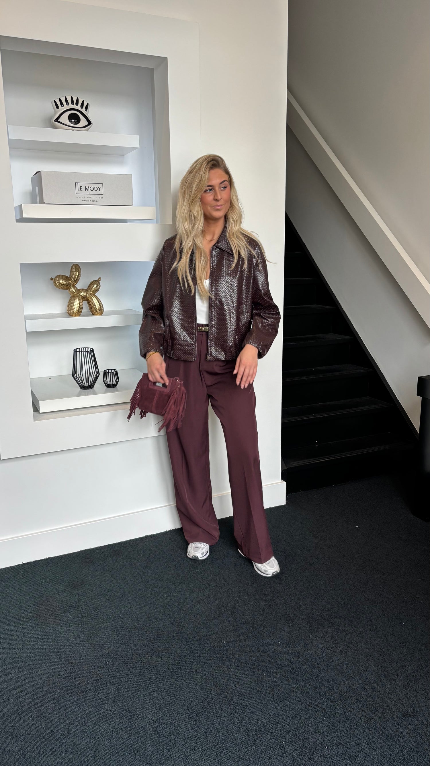 Romy Pantalon Burgundy 2473