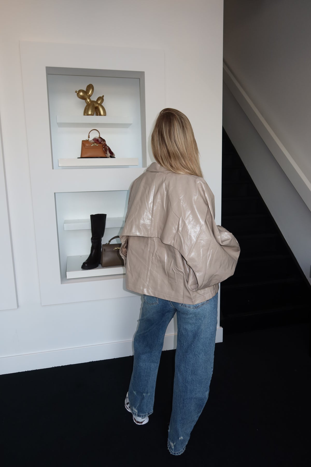 Eli Jacket Glossy Beige