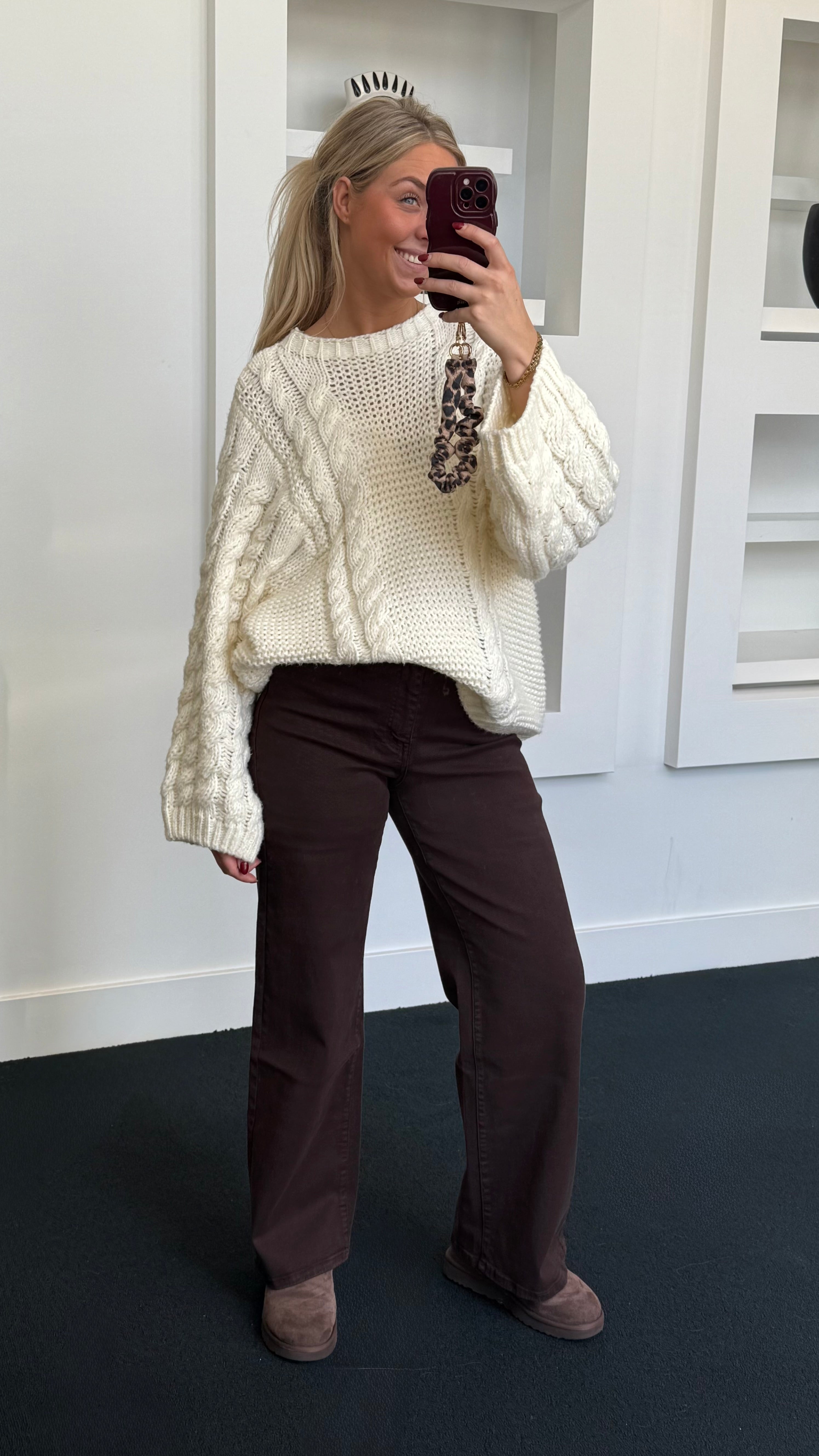 Laulia Super Stretch Wide Leg Brown