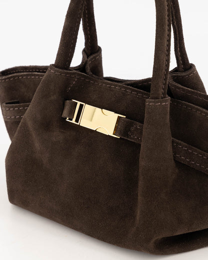 Leonie Suede Bag Brown