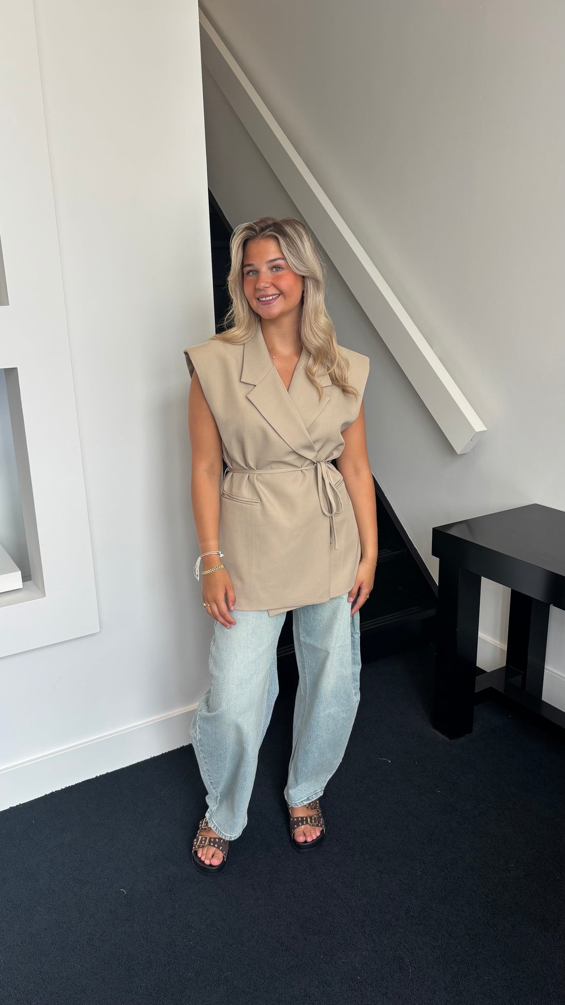 Sweet Shape Gilet Beige 25223