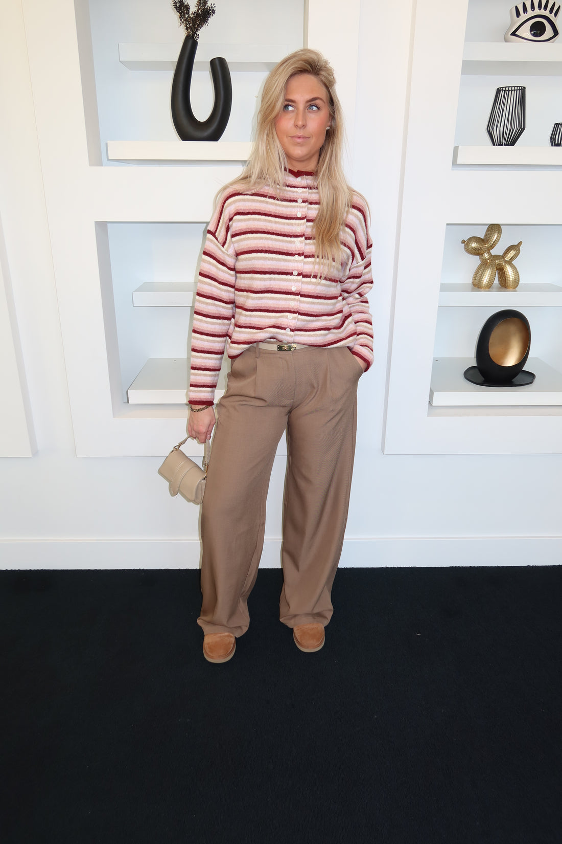 Camel Mid Waist Pantalon (Tall Girl Approved) 19582