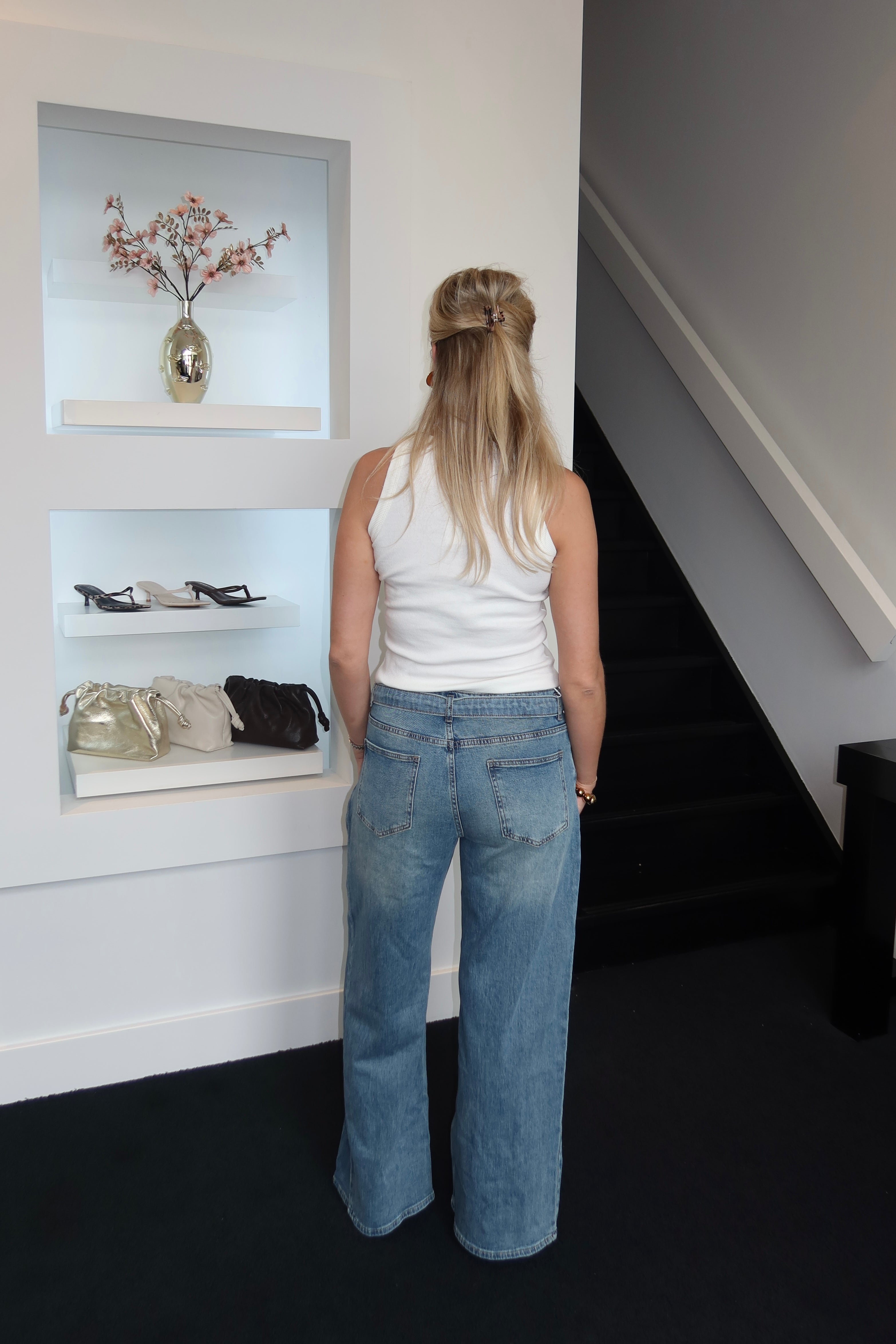 Sara Wide Leg Jeans Medium Blue 10019
