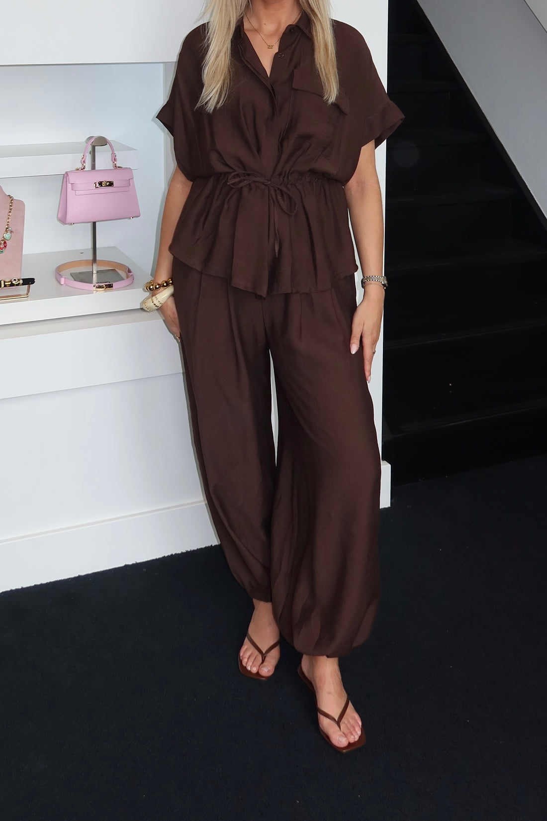 Mila Breeze Pants Dark Brown