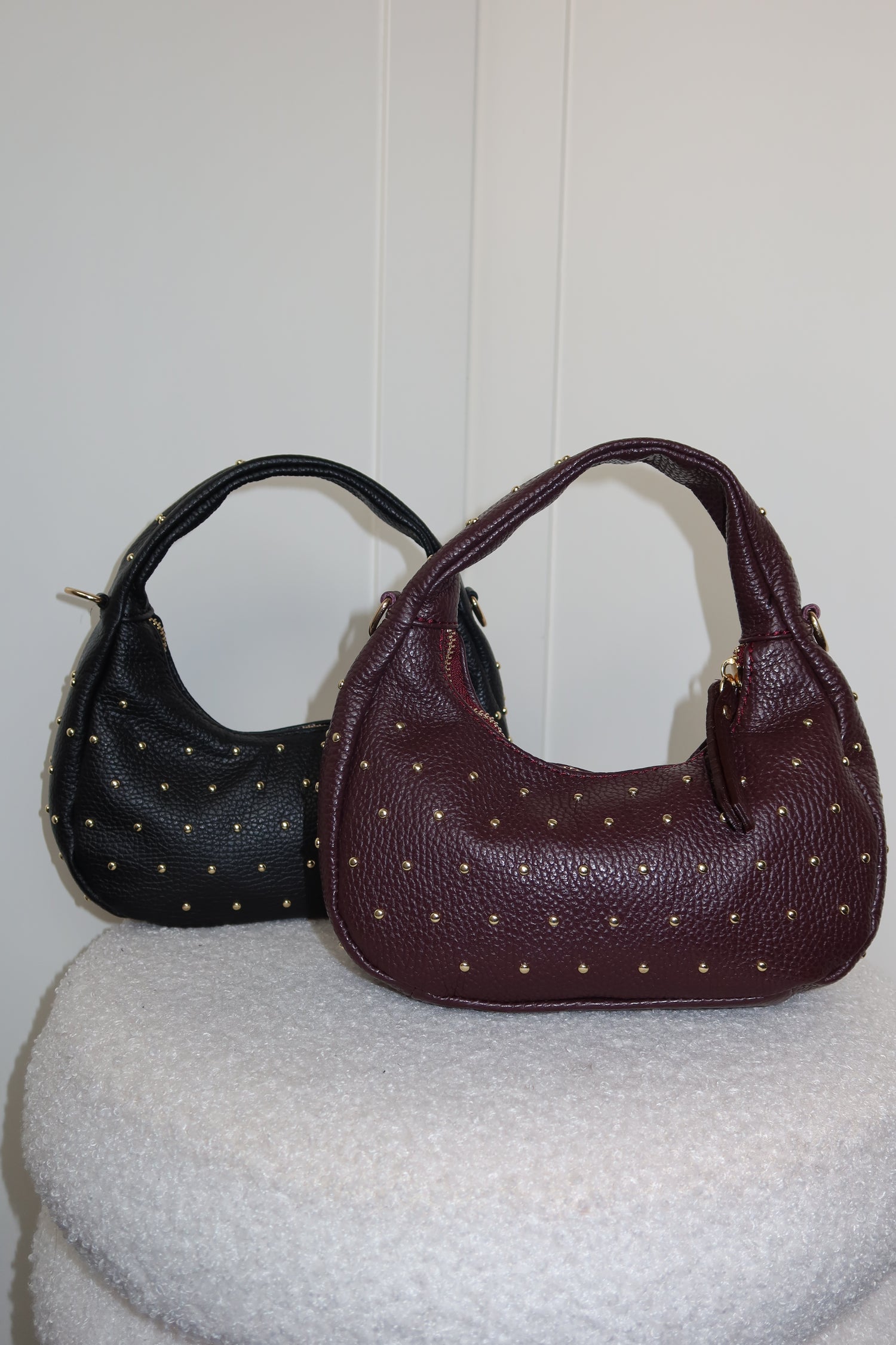 Liva Studded Bag Burgundy