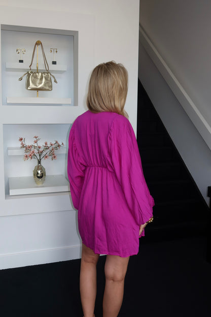 Margarita Short Dress Magenta 8740
