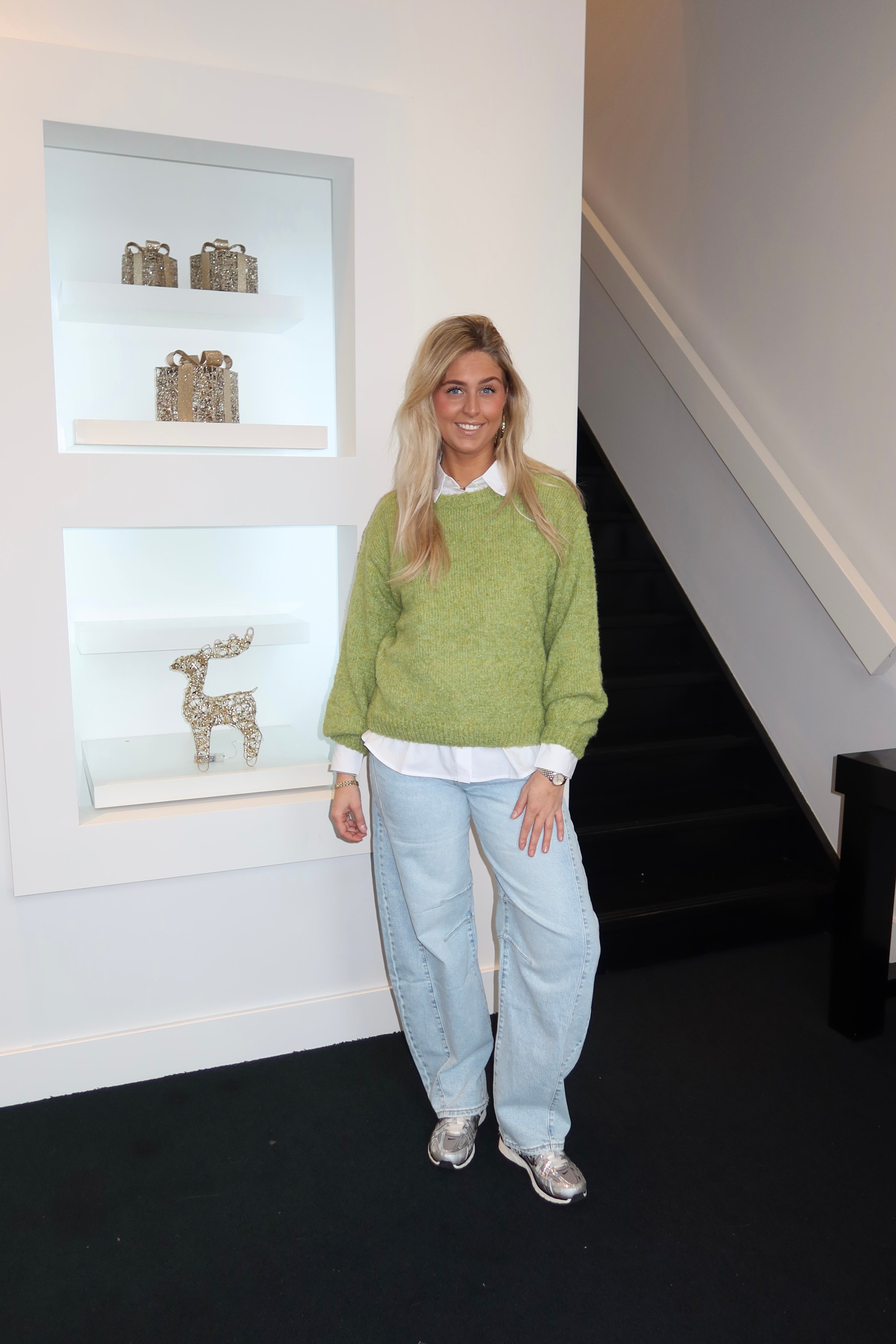 Moss Green Knitted Sweater 89346