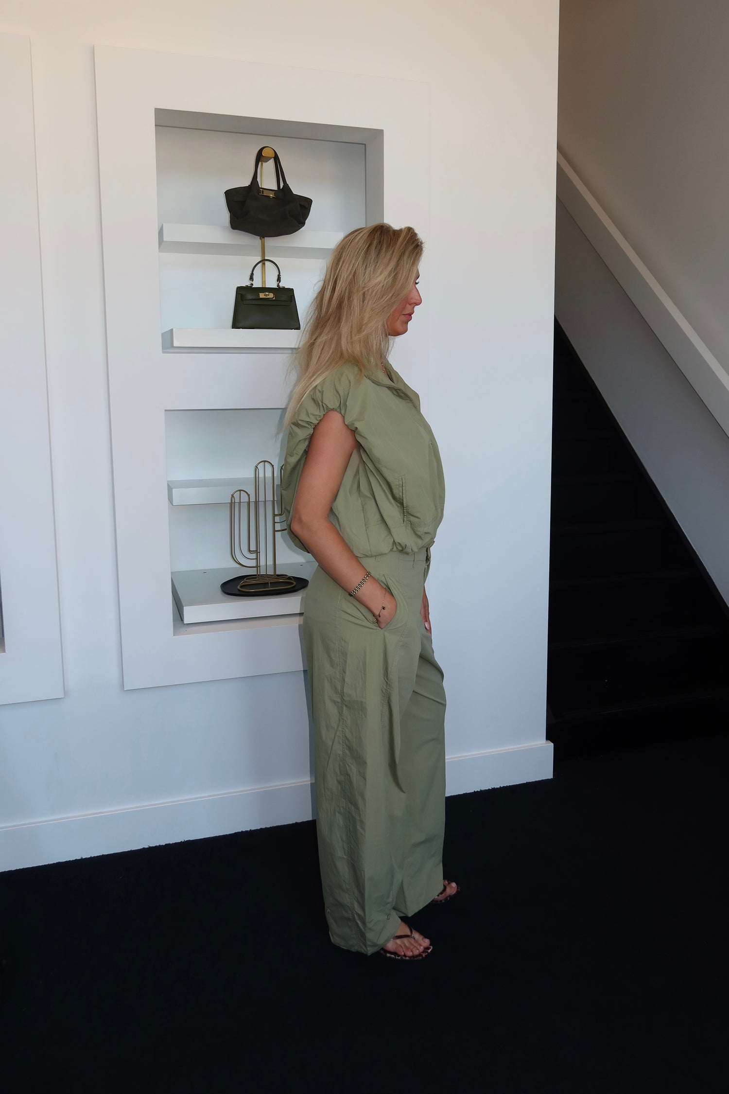 Alyssa Ambika Gilet Khaki