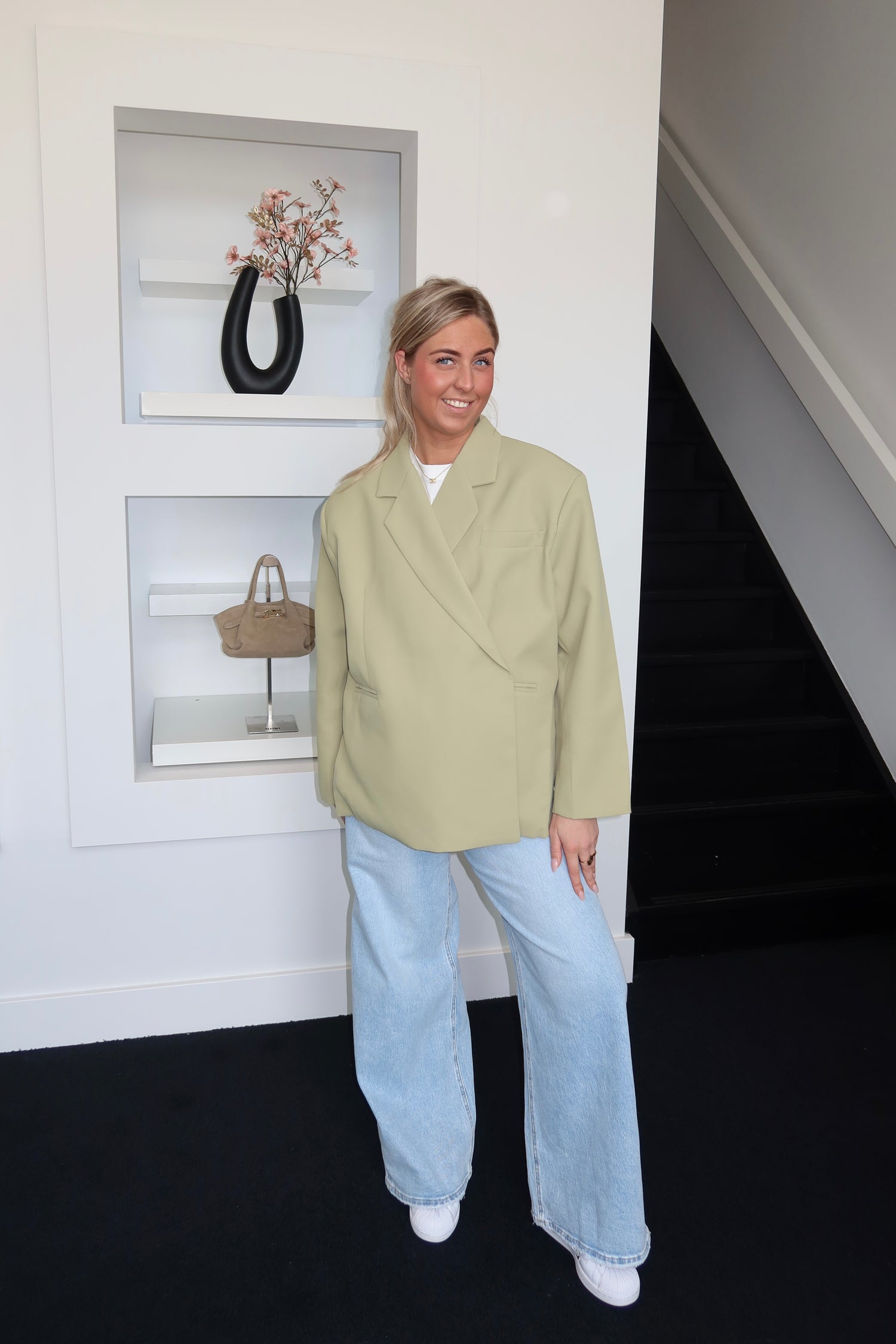 Lola Oversized Boxy Blazer Matcha