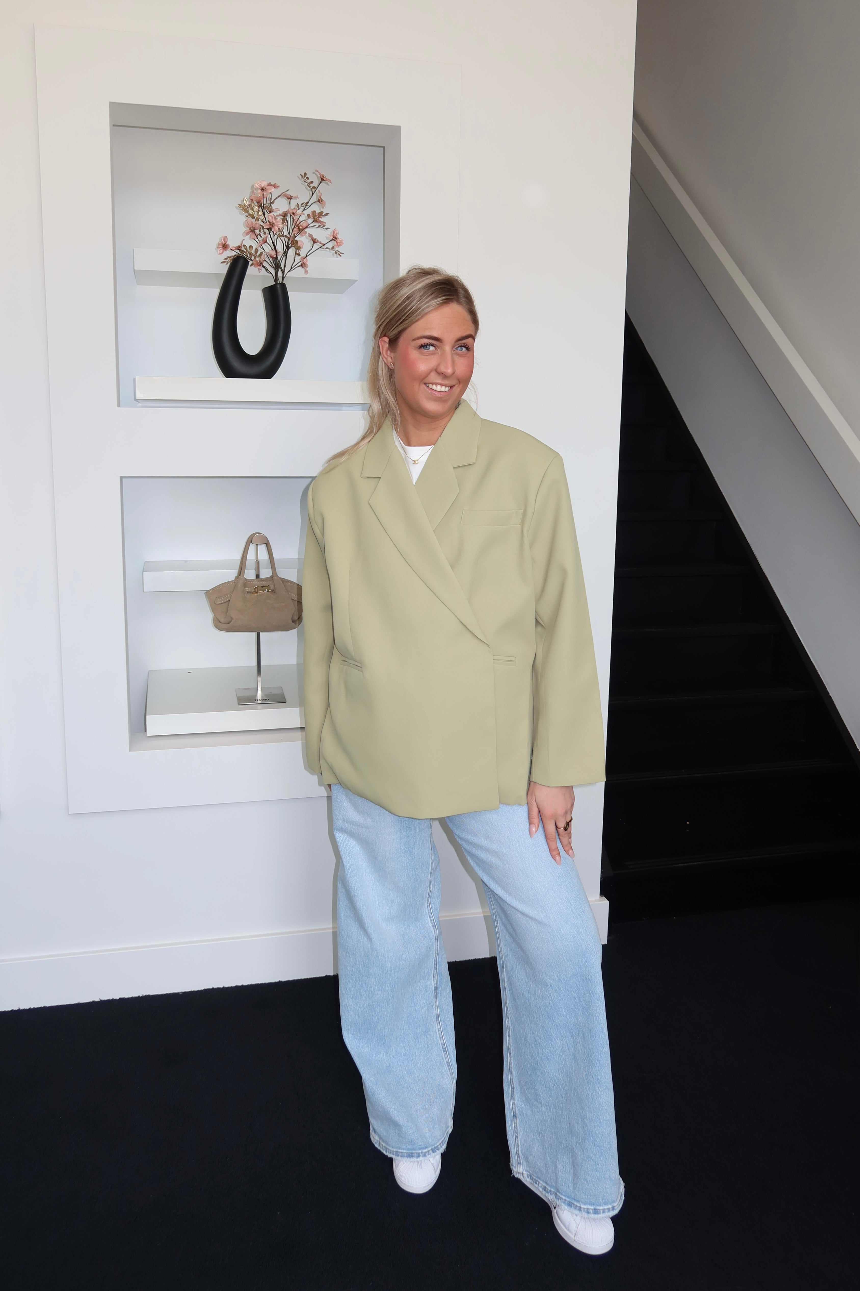 Lola Oversized Boxy Blazer Matcha