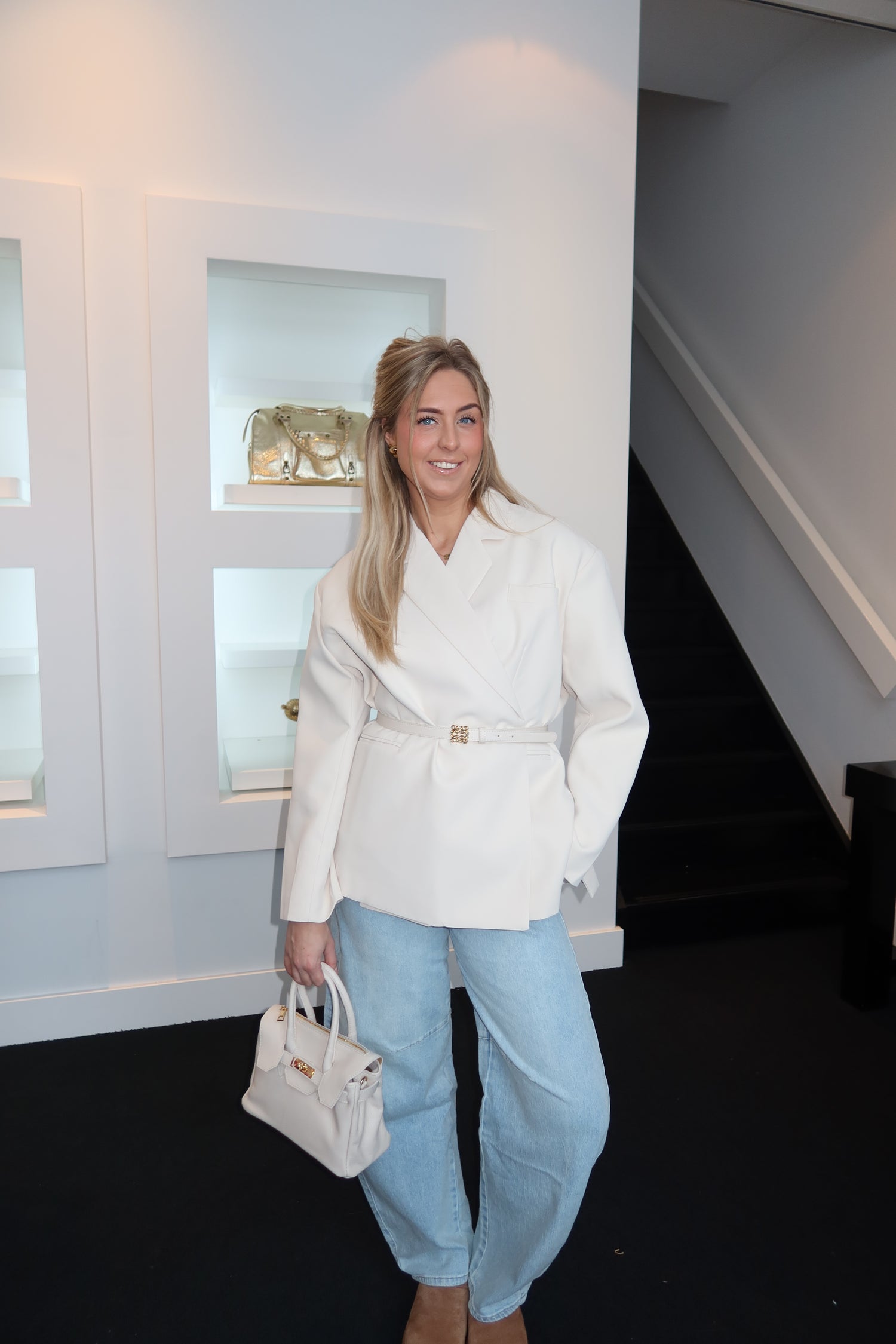 Lola Oversized Boxy Blazer Beige