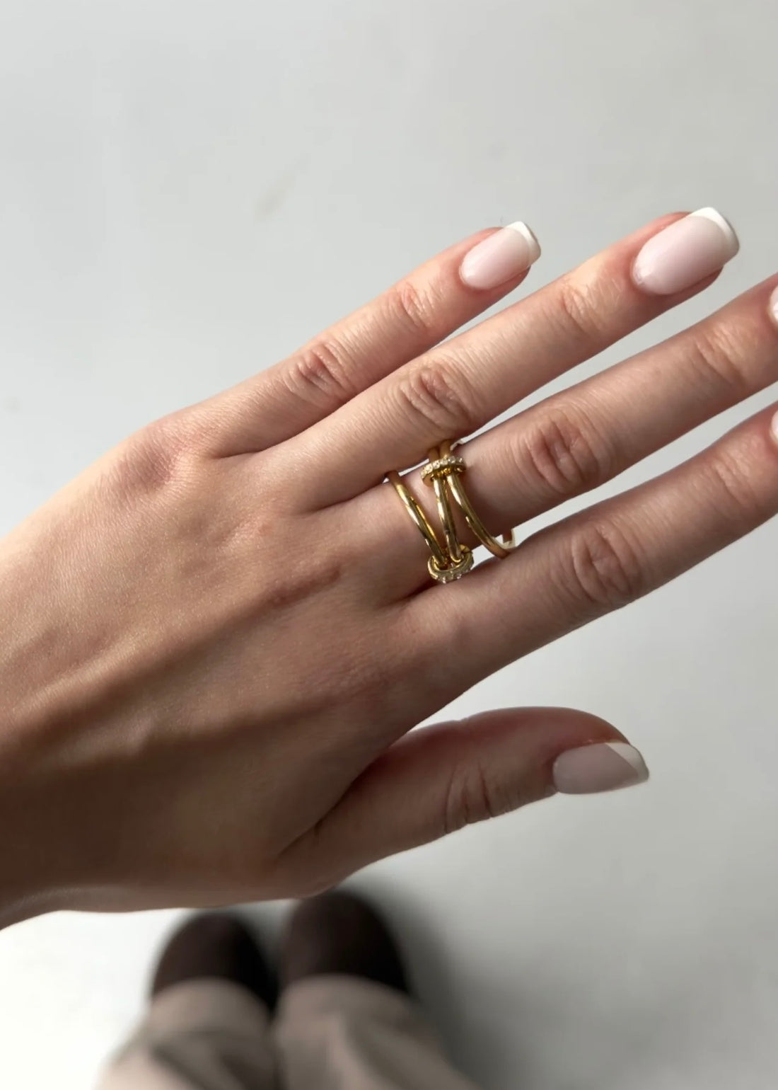 Double Shimmer Ring Gold