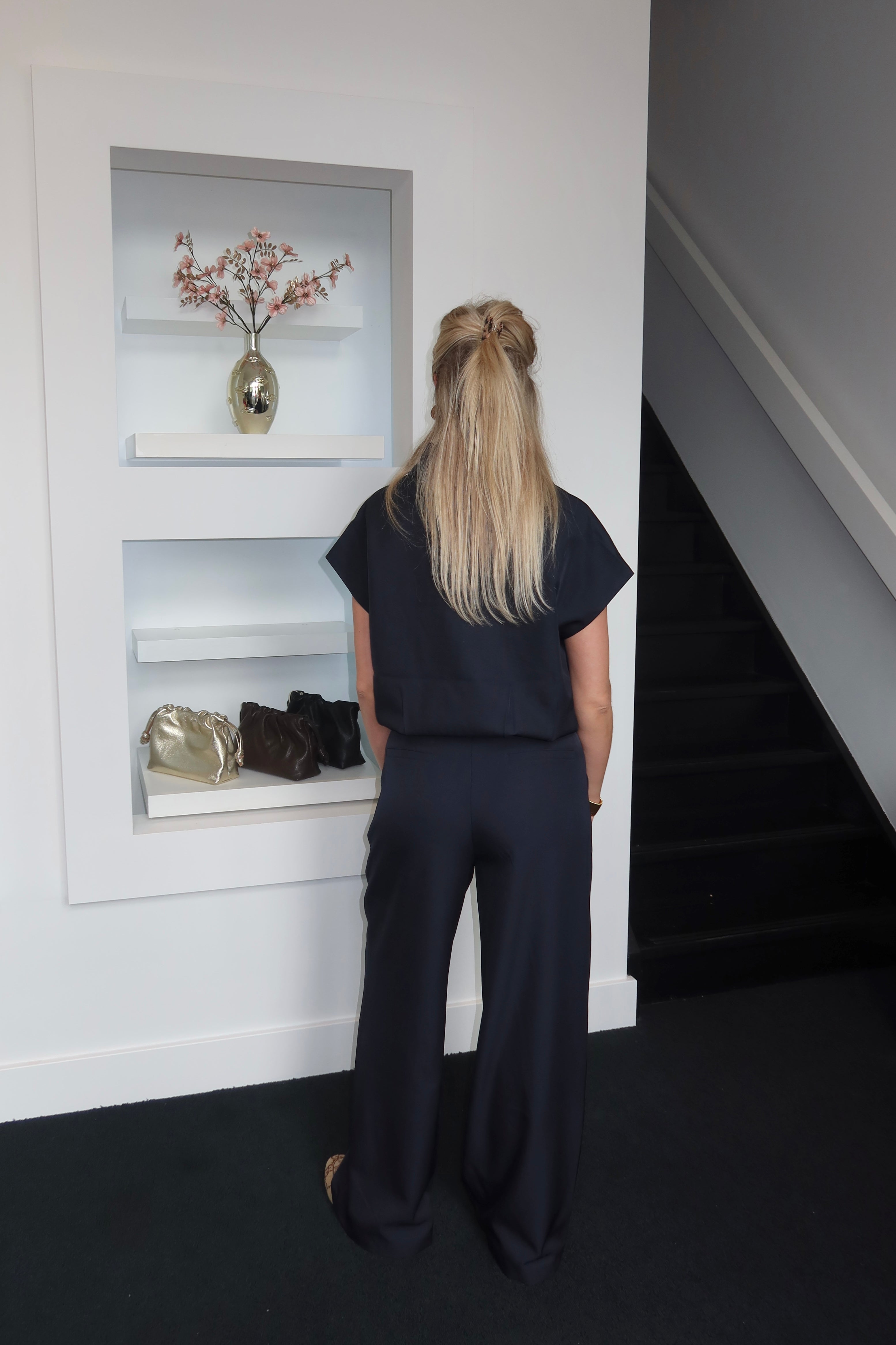 Gris Pantalon Navy