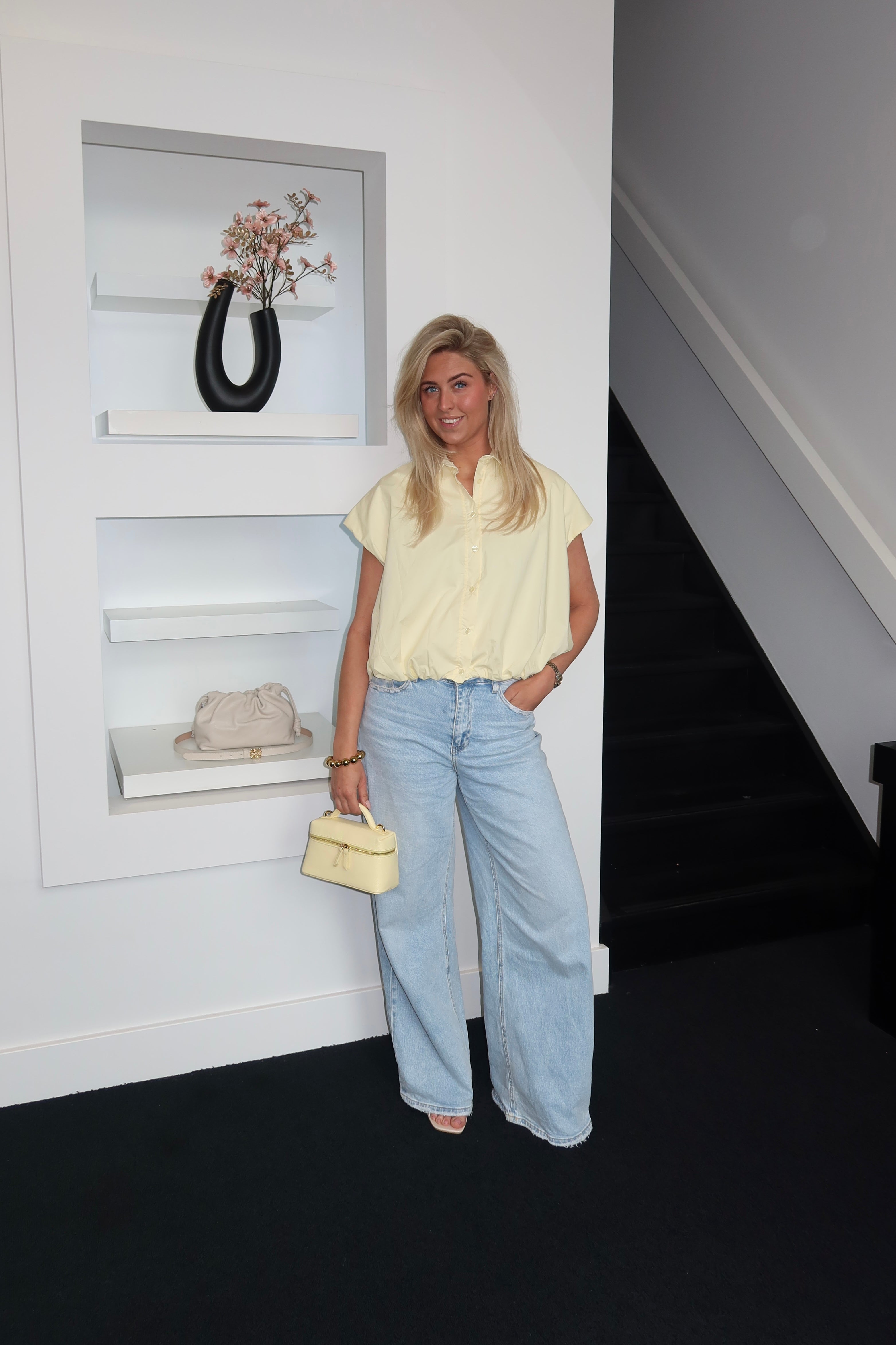 Amé Bomber Blouse Butter Yellow