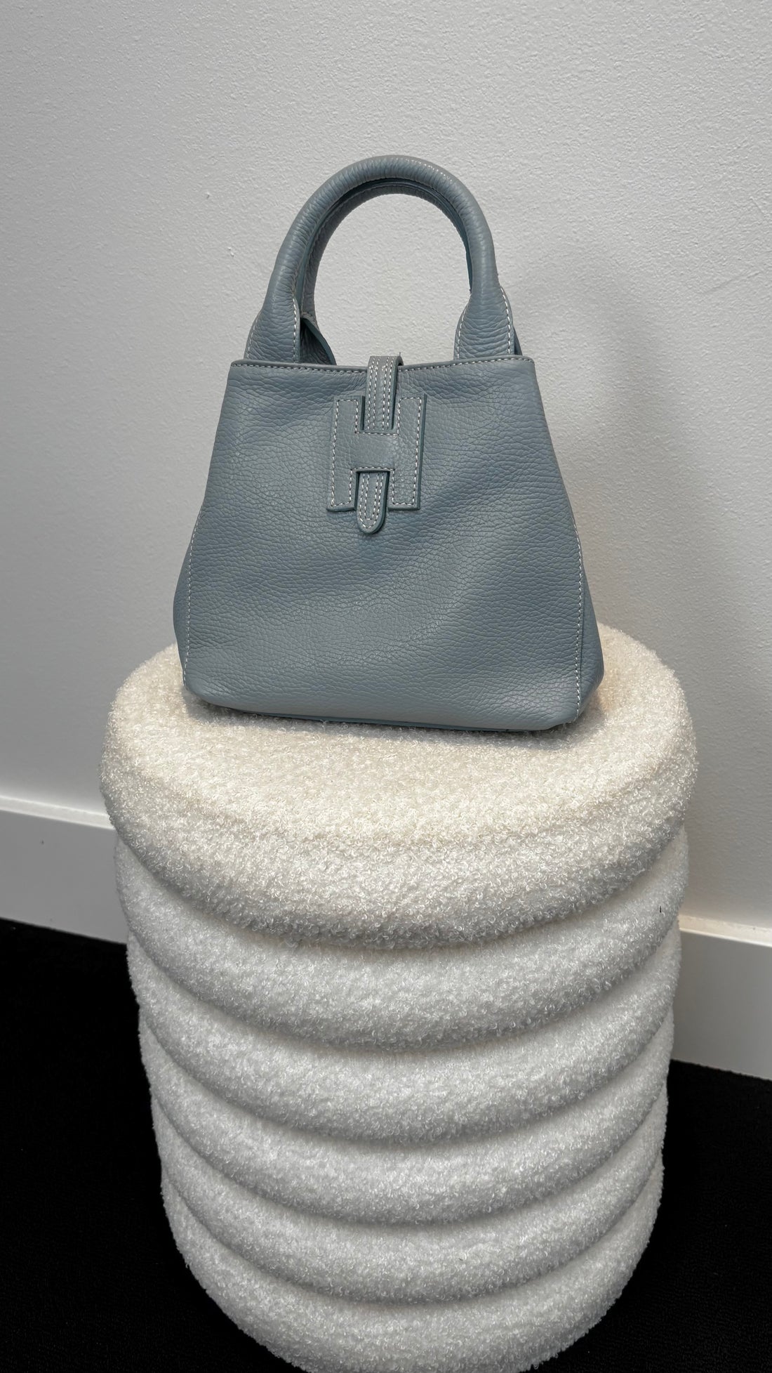 Holly Leather Bag Baby Blue