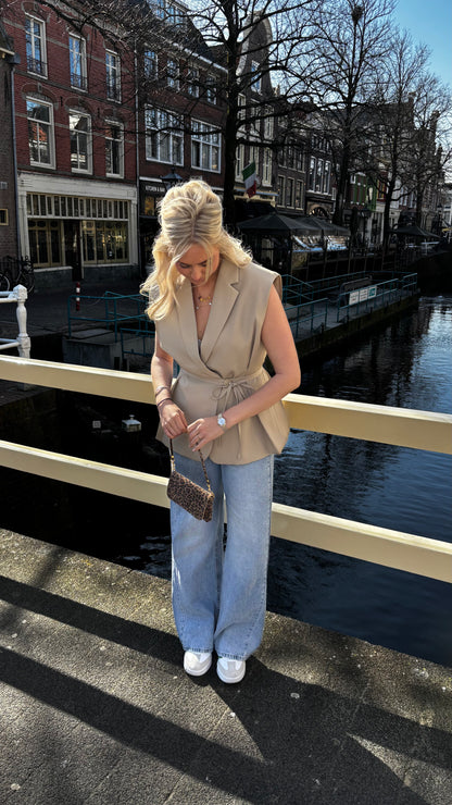 Fitted Gilet Taupe 24749
