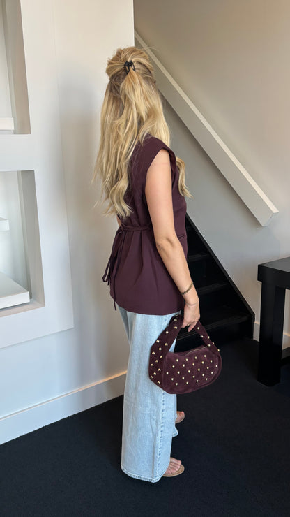 Sweet Shape Gilet Burgundy 25223