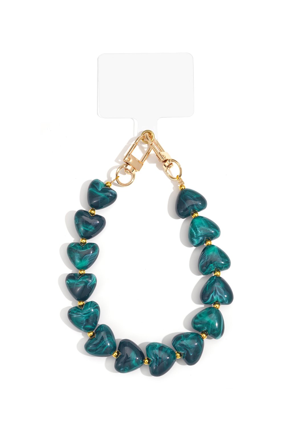 Emerald Green Heart Phone Cord