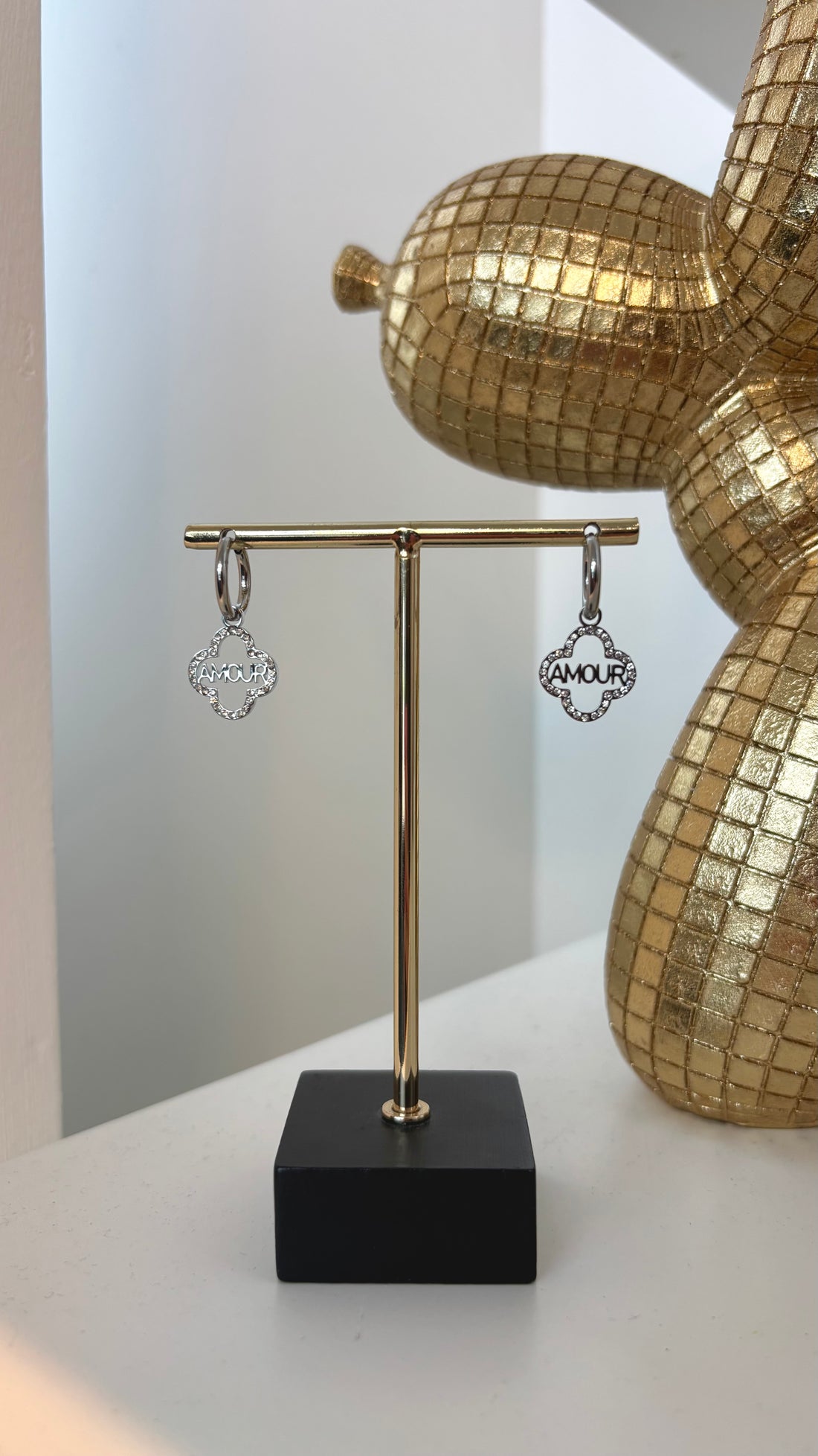 Amour Clover Earrings Silver