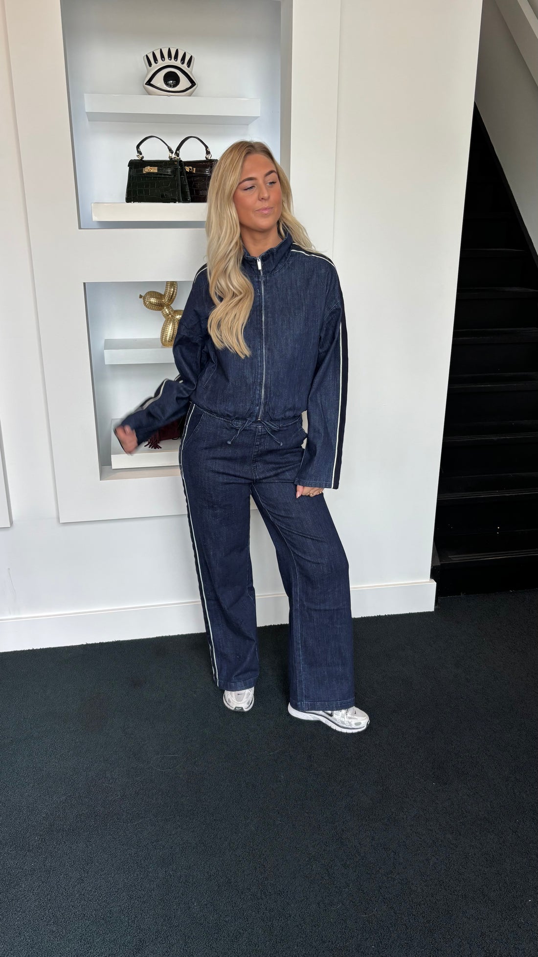 Double Denim Bomber Co-ord Set