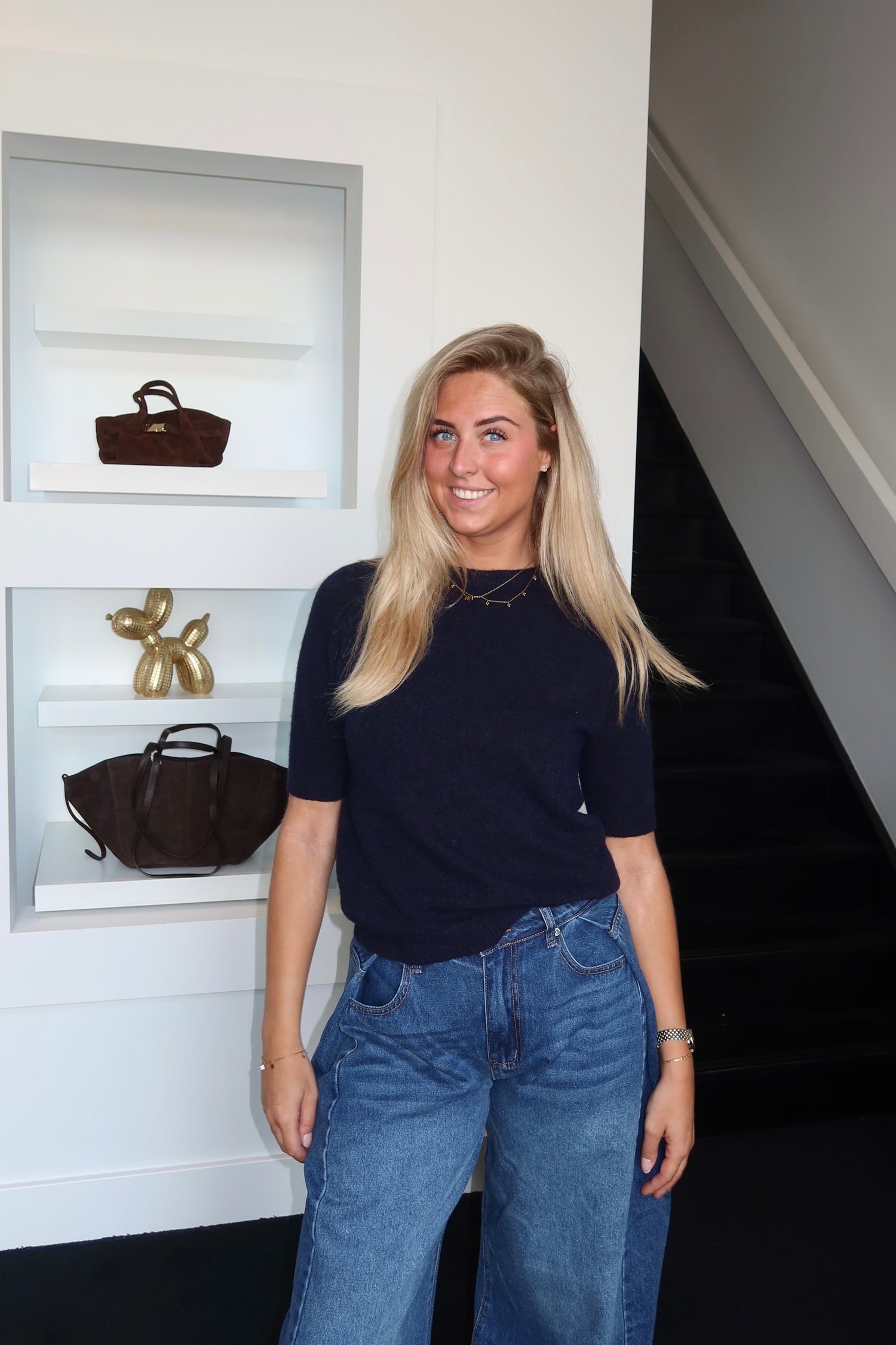 Soft Knit Top Navy