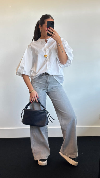 Puff Sleeve Blouse White