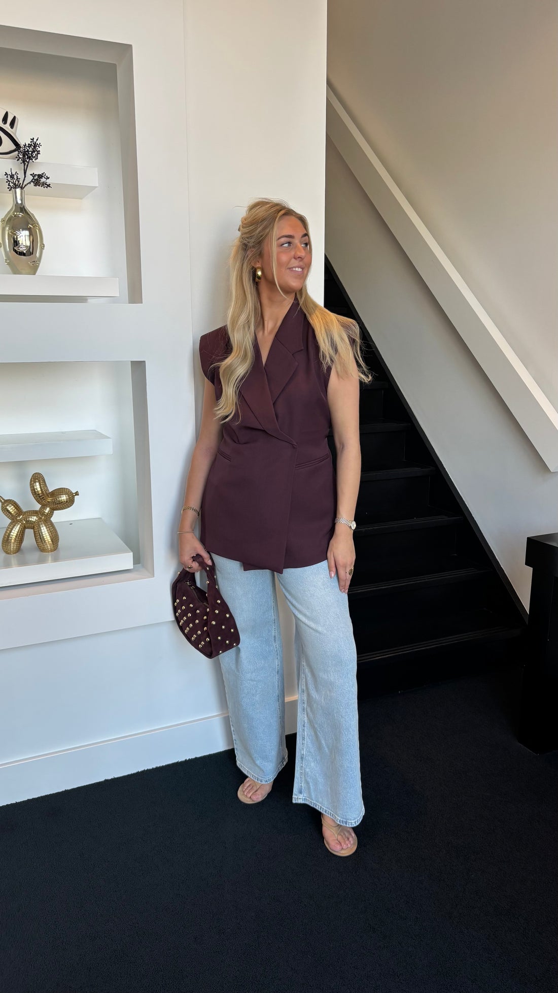 Sweet Shape Gilet Burgundy 25223