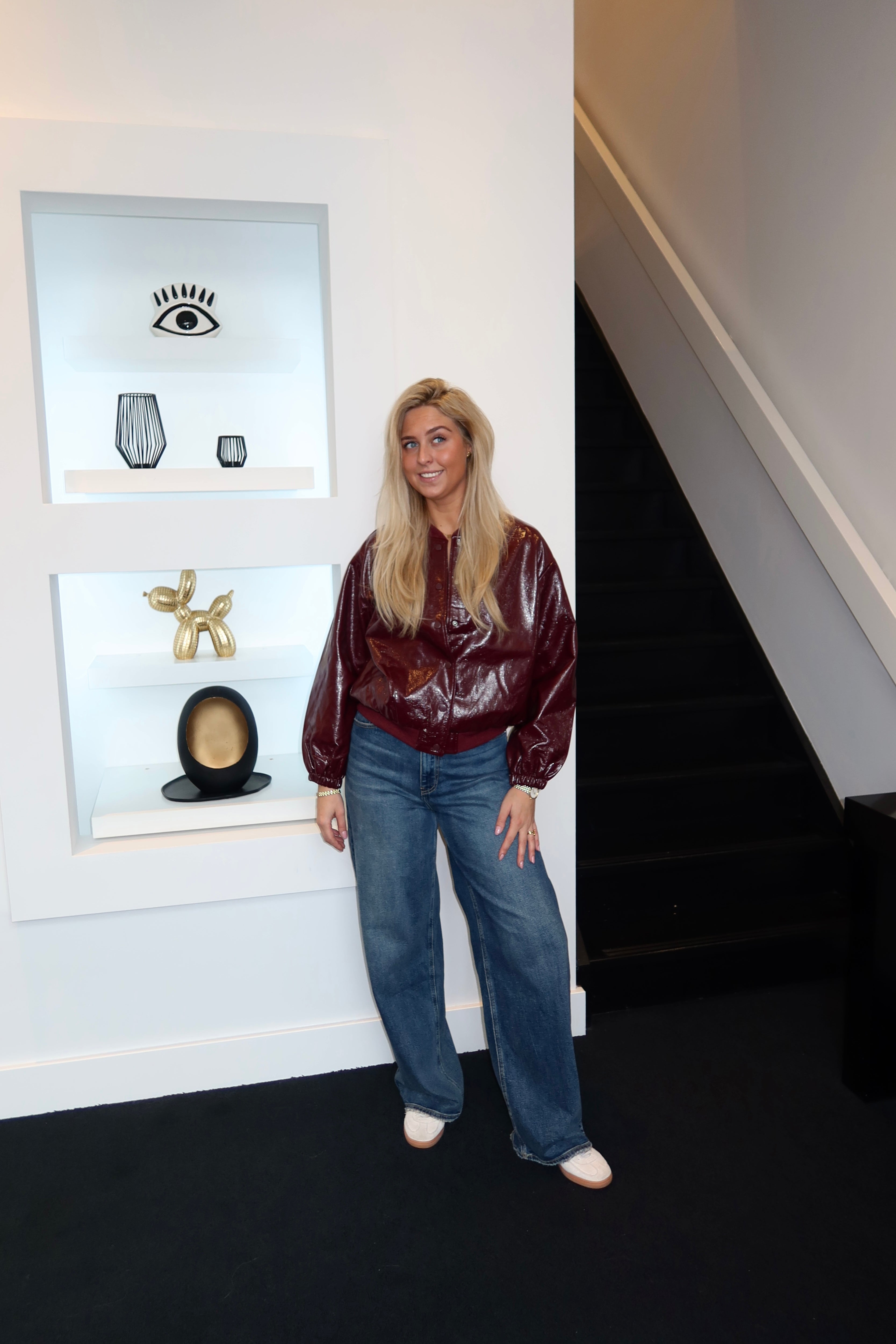 PU Jade Bomber Burgundy