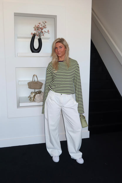 Striped Long Sleeve Green 2723