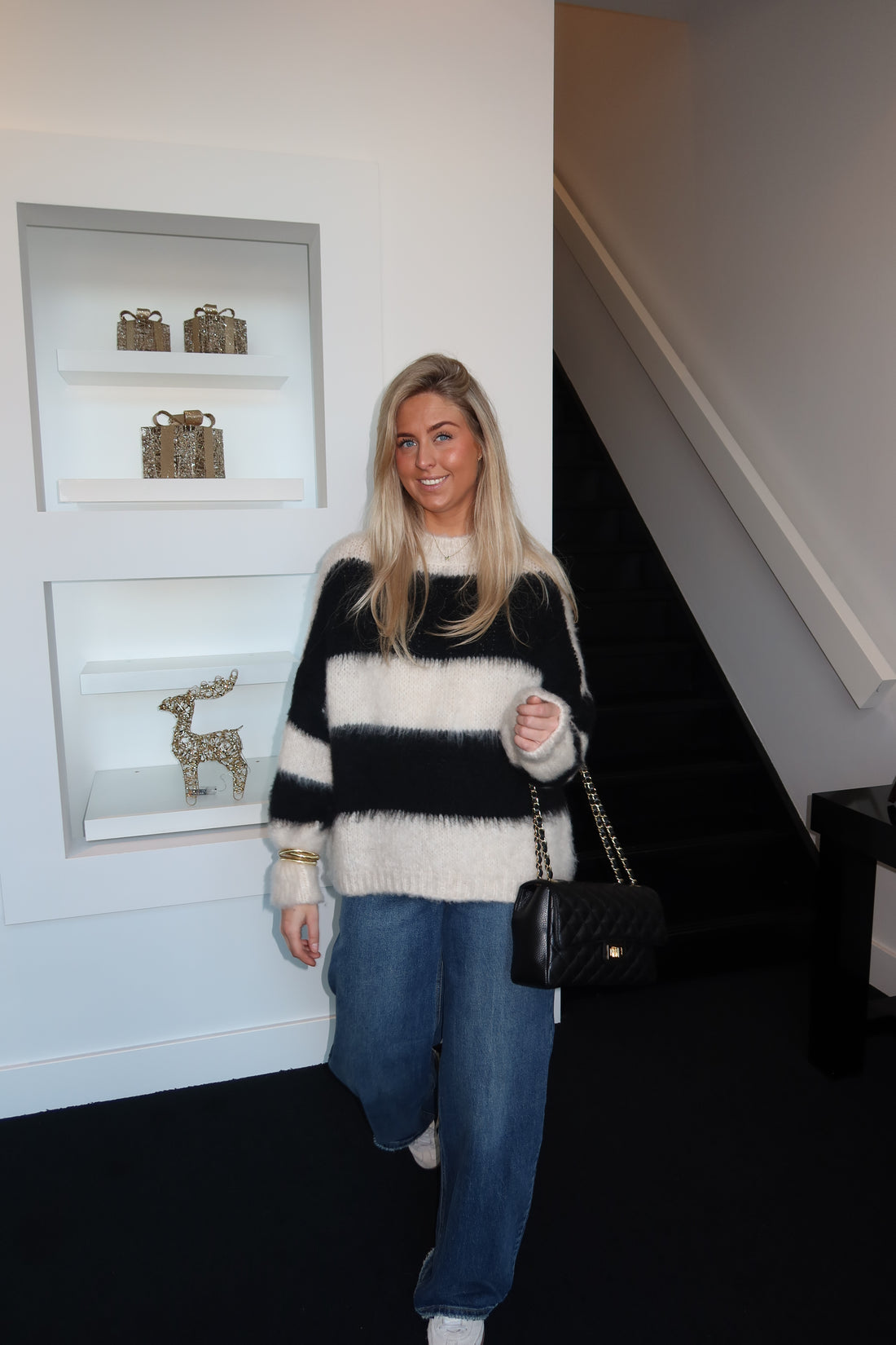 Striped Sweater Black