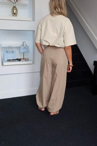 Parachute Balloon Pants Taupe