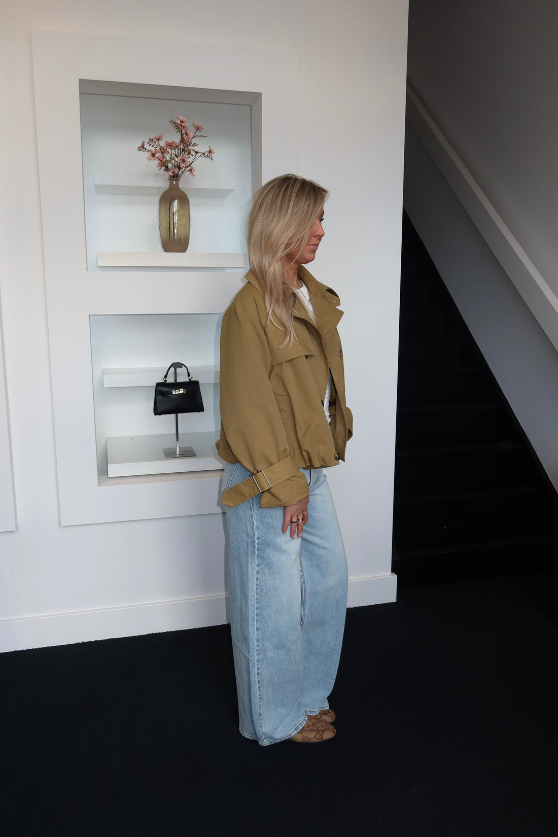 Bomber Trench Coat Olive