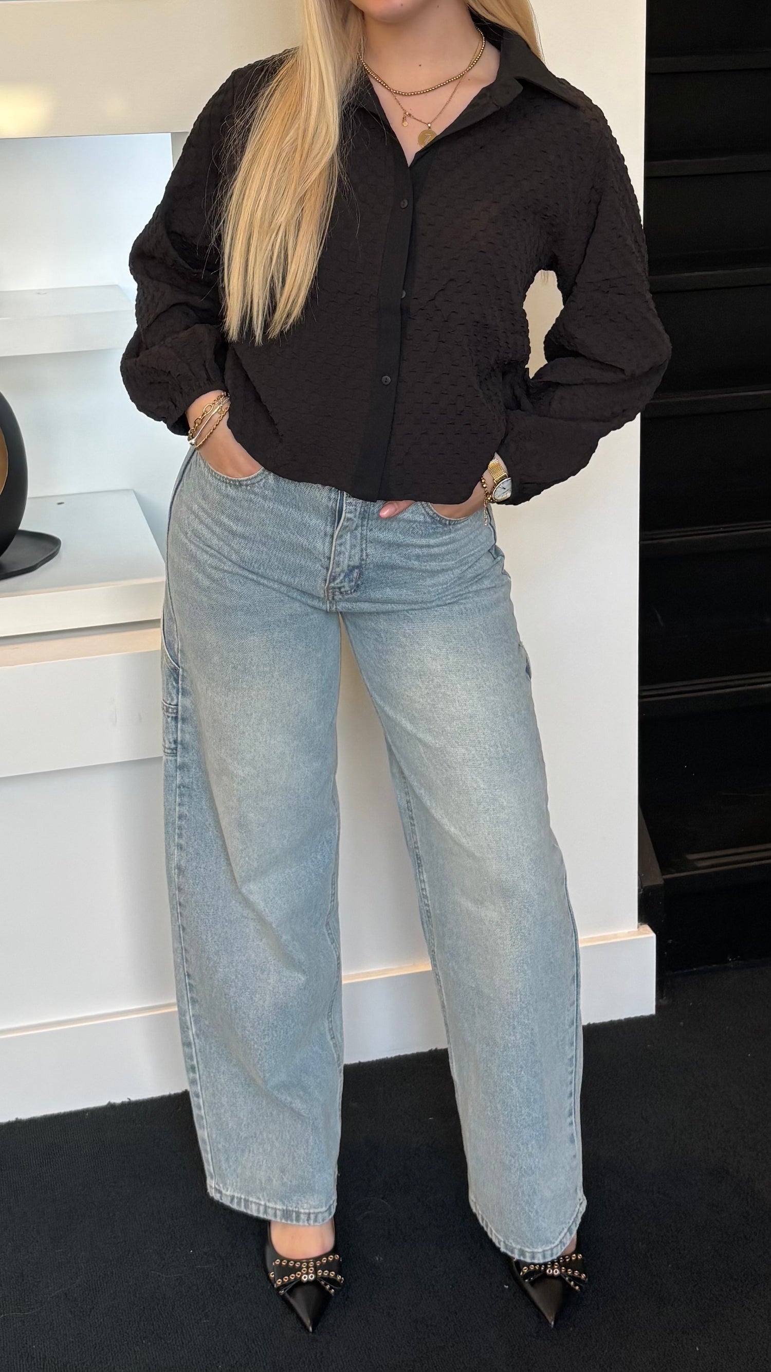 Amy Blouse Black 9682