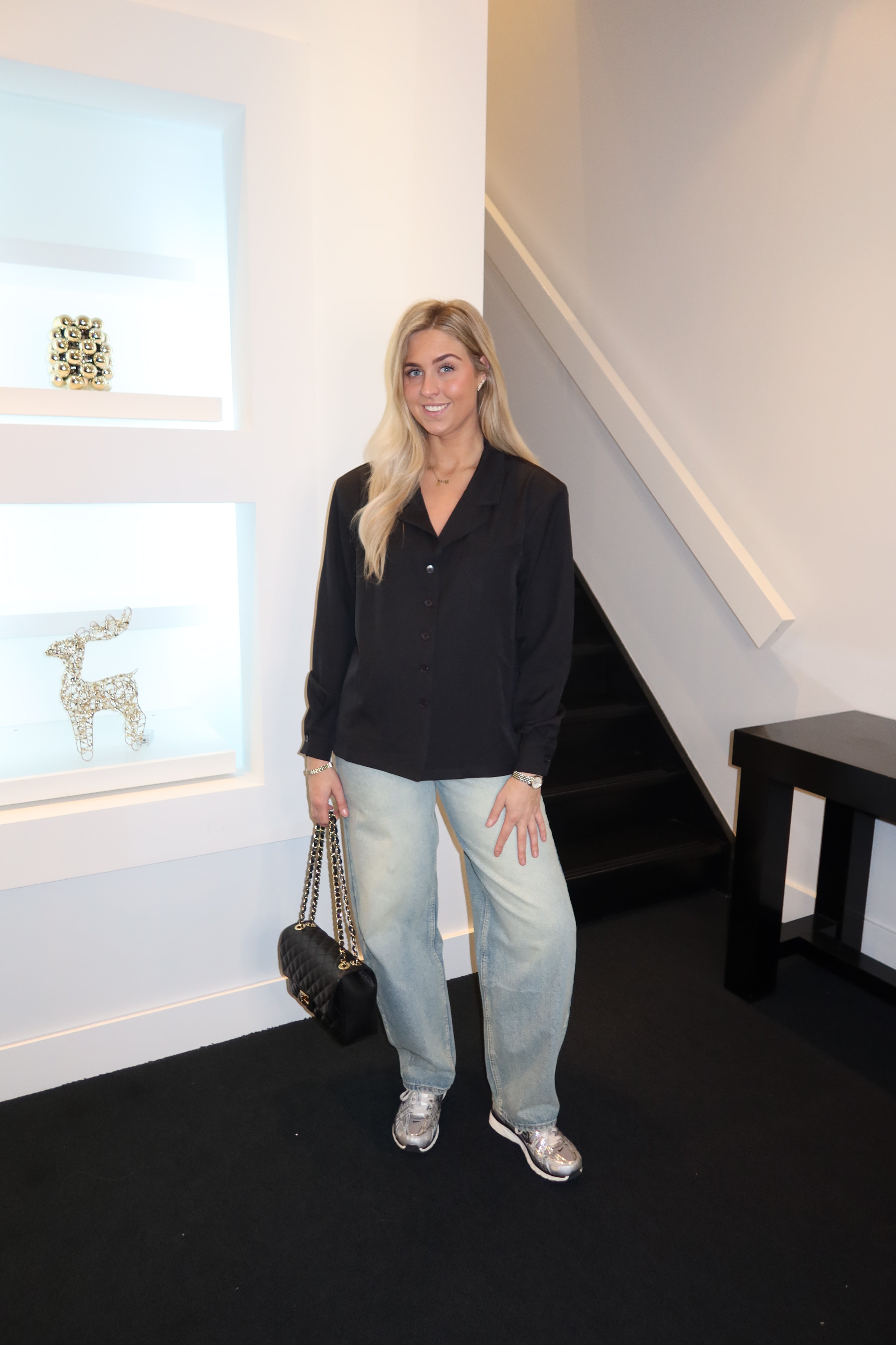 Amina Oversized Blouse Black