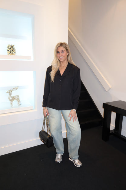 Amina Oversized Blouse Black