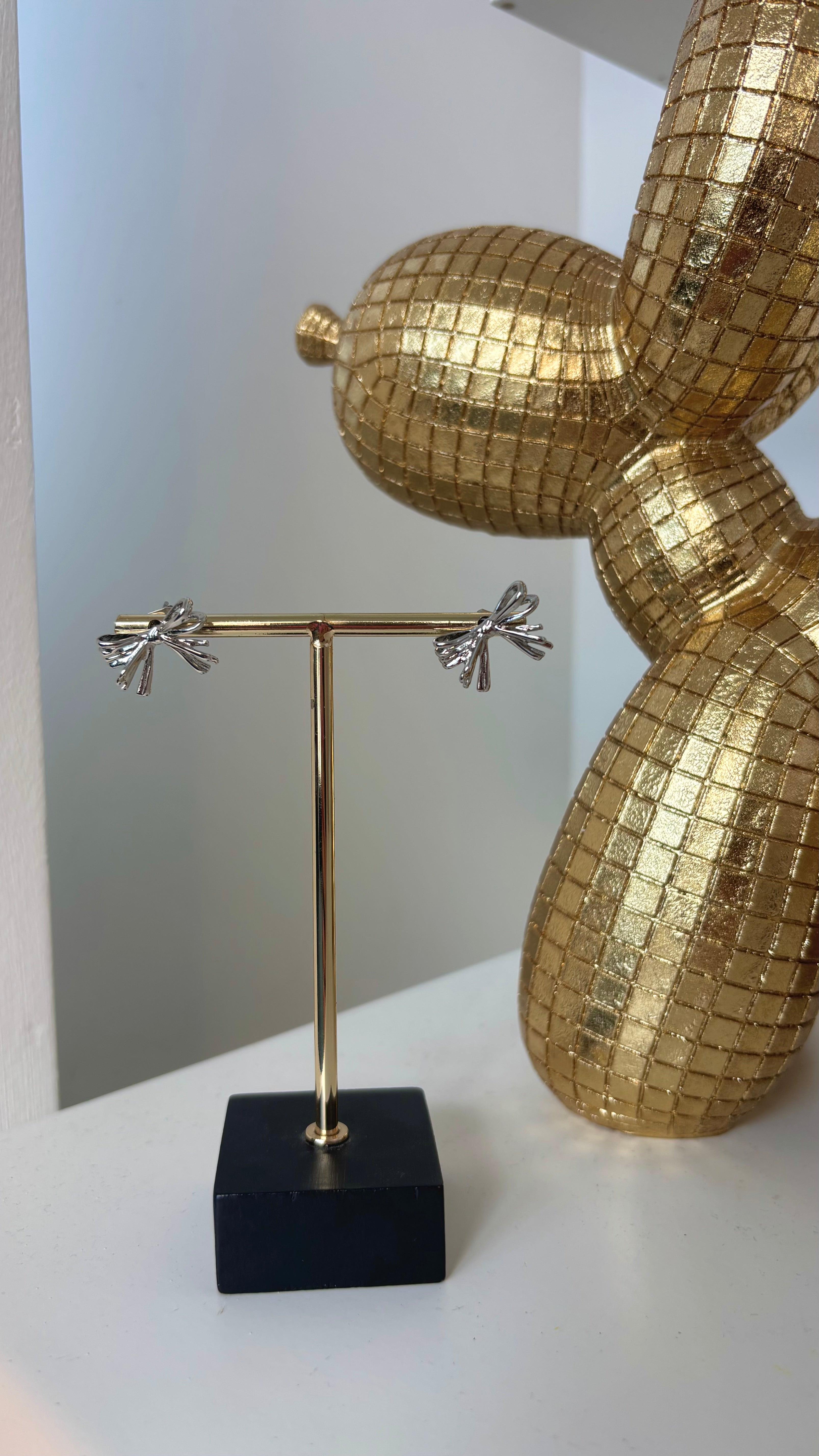 Bow Earrings Silver