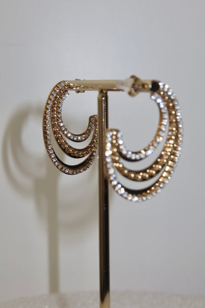 Shiny Sparkles Earrings Gold