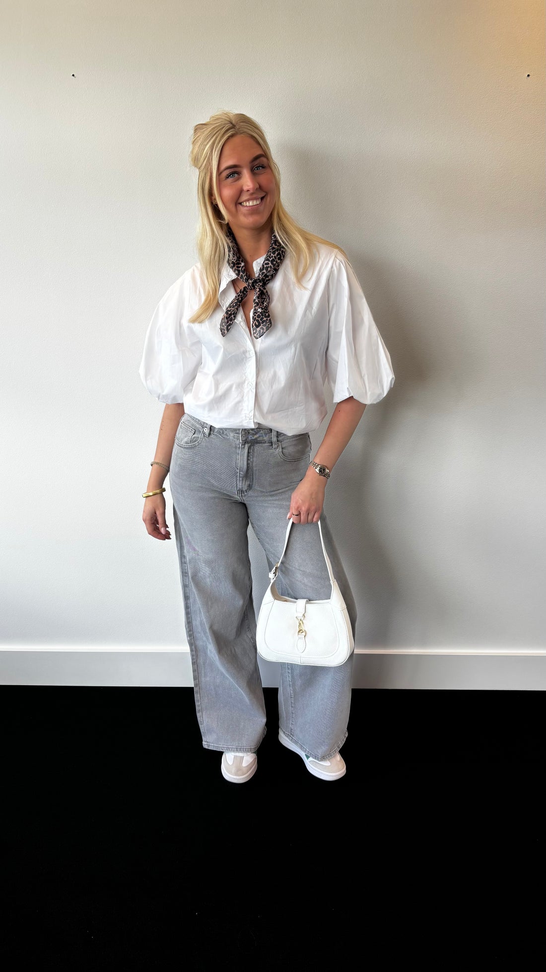 Puff Sleeve Blouse White
