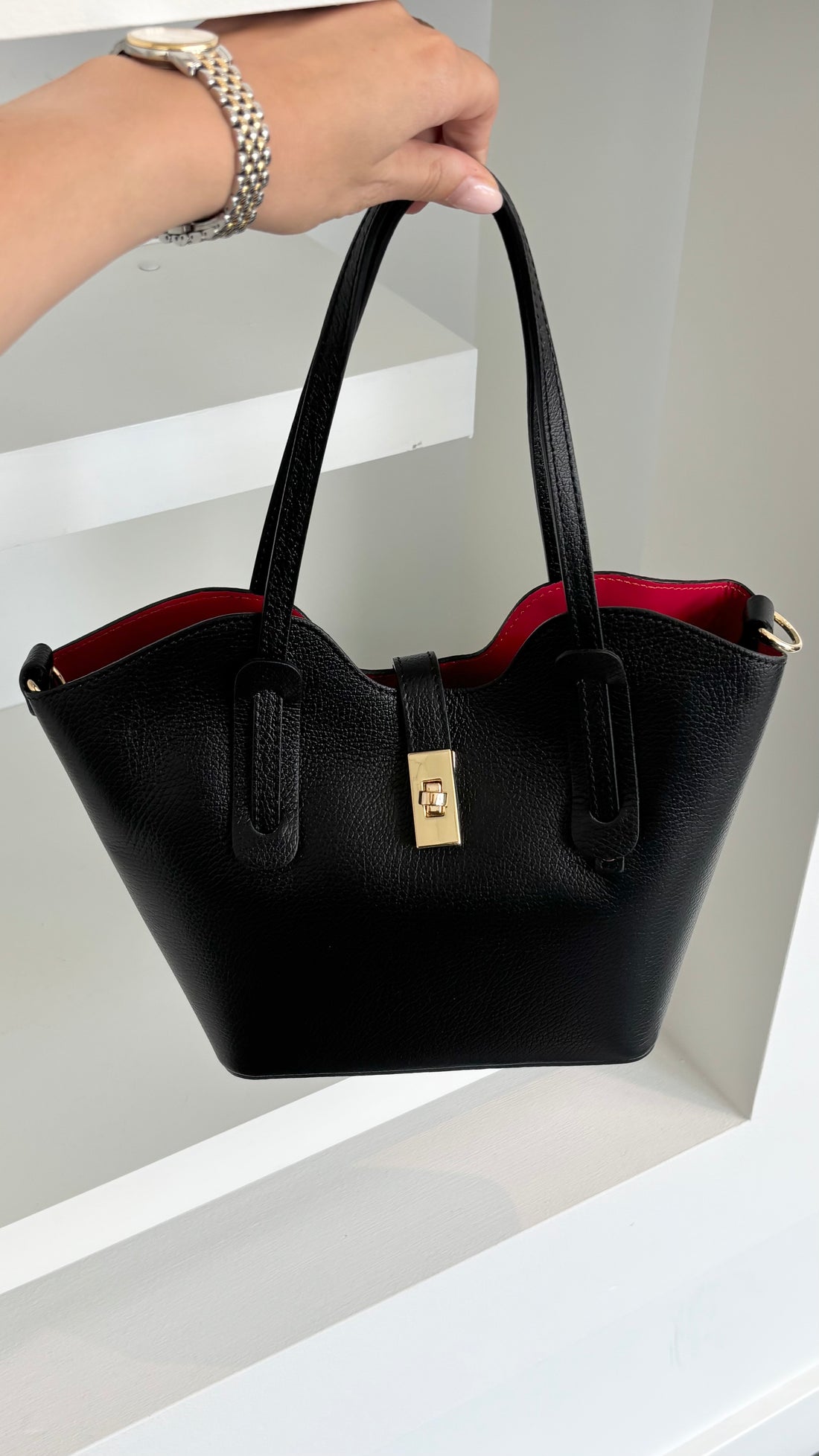 The Paris Leather Bag Noir