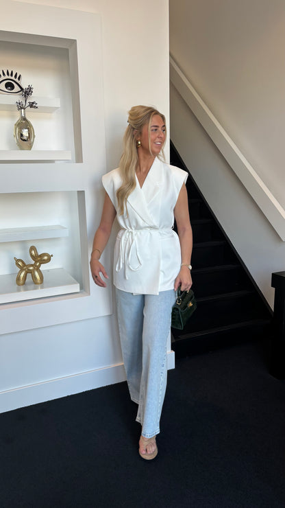 Sweet Shape Gilet White 25223