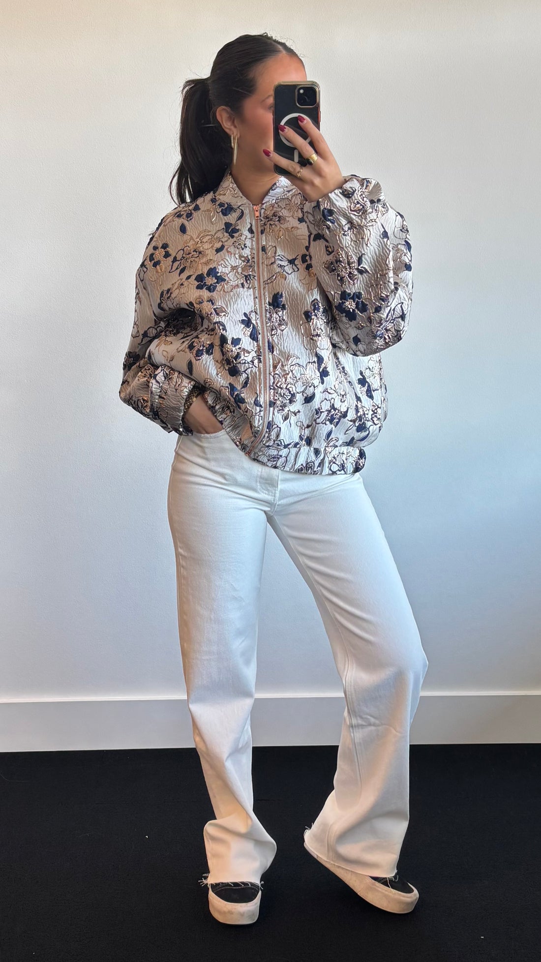 Marie Blossom Bomber Blue
