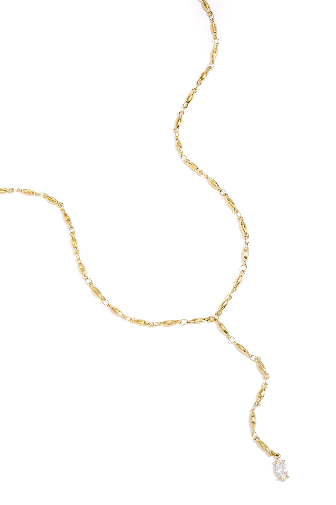 Rhinestone Necklace Gold