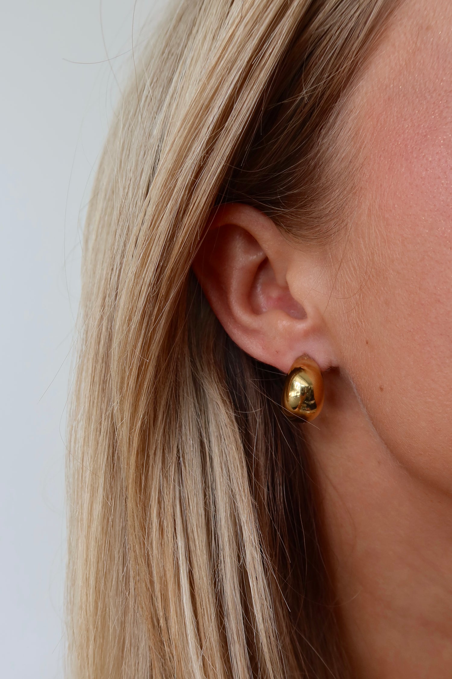 Drop Studs Earrings Gold