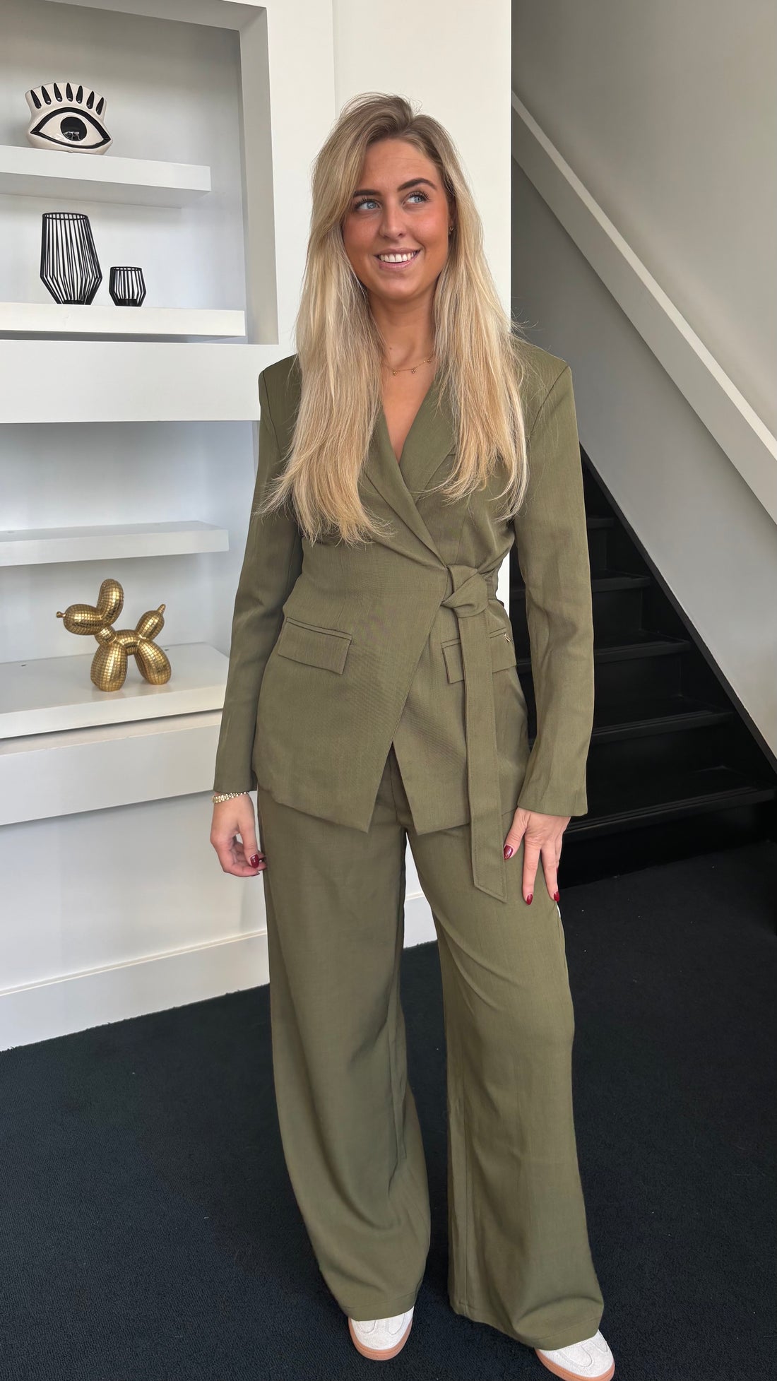 Lily Belted Blazer Olive
