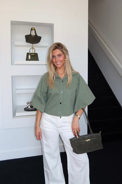 Marly Denim Top Khaki